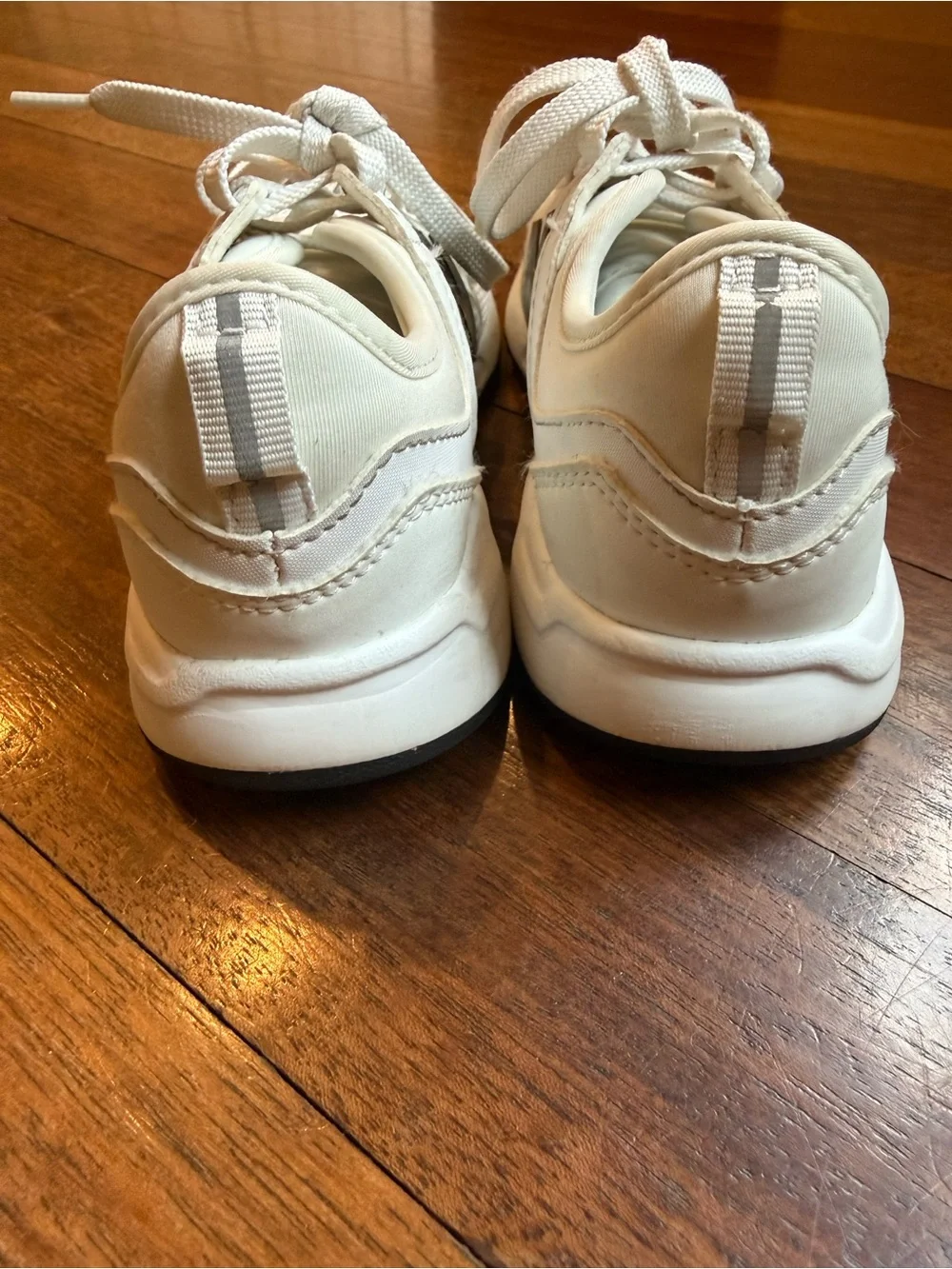 New Balance White Kids' Sneakers with Black N Logo Sz 12